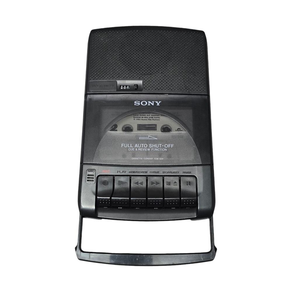 Vintage Sony Portable Cassette Tape Recorder Player TCM-929 Music / Audio